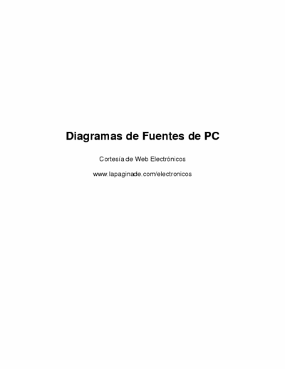 Power Supplies ATX ATX Power Supplies Diagrams